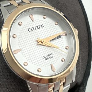 Citizen Women's Quartz Day/Date White Dial Two-Tone Band 27mm Watch EQ0605-53A