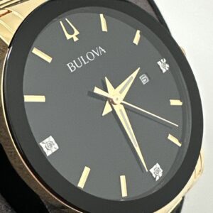 Bulova Futuro Mens Quartz Diamond Accent Date 42mm Watch 97D116