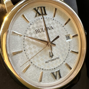 Bulova Men's Classic Hudson Automatic Calendar Brown Leather Watch 39 MM 97B225