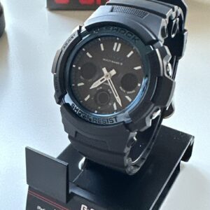 Casio Men's G-SHOCK Stainless Steel Quartz Watch with Resin  AWG-M100A-1ACR