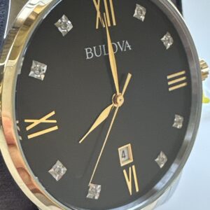 Bulova Men's Classic Quartz Calendar Slim Movement Silver Watch 40 MM 98D130