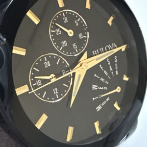Bulova Men's Modern Quartz Day Date Black Watch 40 MM 98C124