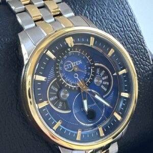 Citizen Calendrier Dual Tone Moonphase Men's Watch Eco-Drive BU0054-52L