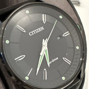 Citizen Eco-Drive Men's CTO Black Green Accents Bracelet 42mm Watch BM6985-55E