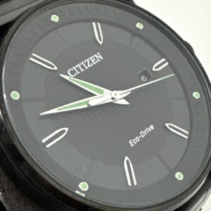 Citizen Eco-Drive Men's CTO Black Green Accents Bracelet Watch 42mm BM6985-55E
