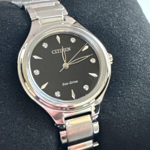 Citizen Women's  Diamond Black Dial 29mm Watch FE2100-51E