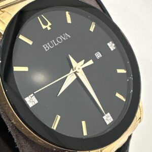 Bulova Futuro Mens Quartz Diamond Accent Date 42mm Watch 97D116