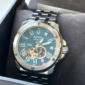 Bulova Men's Marine Star Automatic Silver Stainless Steel Watch 45 MM 98D184