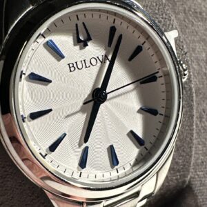 Bulova Sutton Women's Quartz Blue Accents Silver-Tone Dial 28mm Watch 96L285