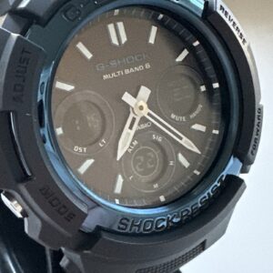 Casio Men's G-SHOCK Stainless Steel Quartz Watch with Resin  AWG-M100A-1ACR