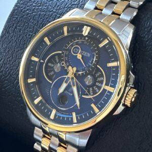Citizen Calendrier Dual Tone Moonphase Men's Watch Eco-Drive BU0054-52L