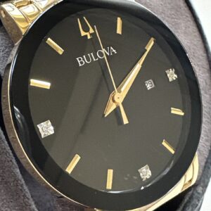 Bulova Futuro Mens Quartz Diamond Accent Date 42mm Watch 97D116