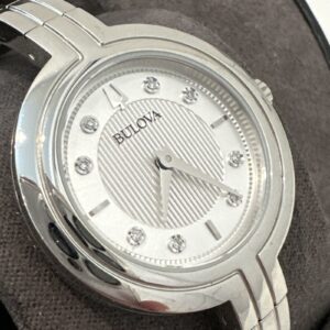 Bulova Rhapsody Women's Quartz Diamond Accent Silver-Tone Watch 30MM 96P214