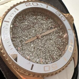 Invicta Women's Watch 22704 Angel Round Analog Rose Gold Tone White Rubber Strap