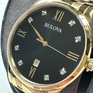 Bulova Diamond Black Dial Men's Watch 97D108
