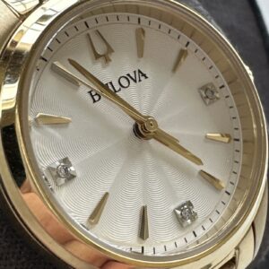 Bulova Sutton Quartz Diamond Silver Dial Ladies Watch 97P150