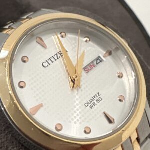 Citizen Women's Quartz Day/Date White Dial Two-Tone Band 27mm Watch EQ0605-53A