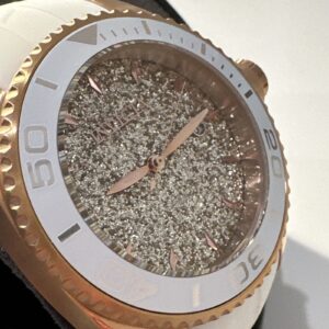 Invicta Women's Watch 22704 Angel Round Analog Rose Gold Tone White Rubber Strap